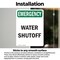 Signmission Water Shutoff, 3.5 in W x Rectangle, Vinyl Decal OS-2PACK-EM-D-35-V-10471 - alternate 2